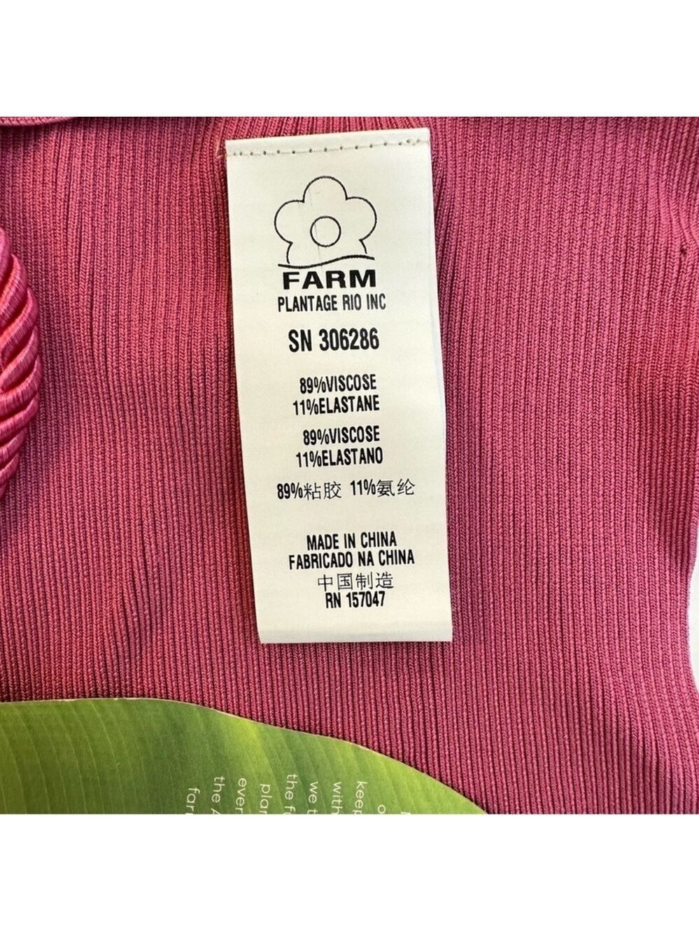 NWT FARM Rio Pink Knit Top - Picture 6 of 7